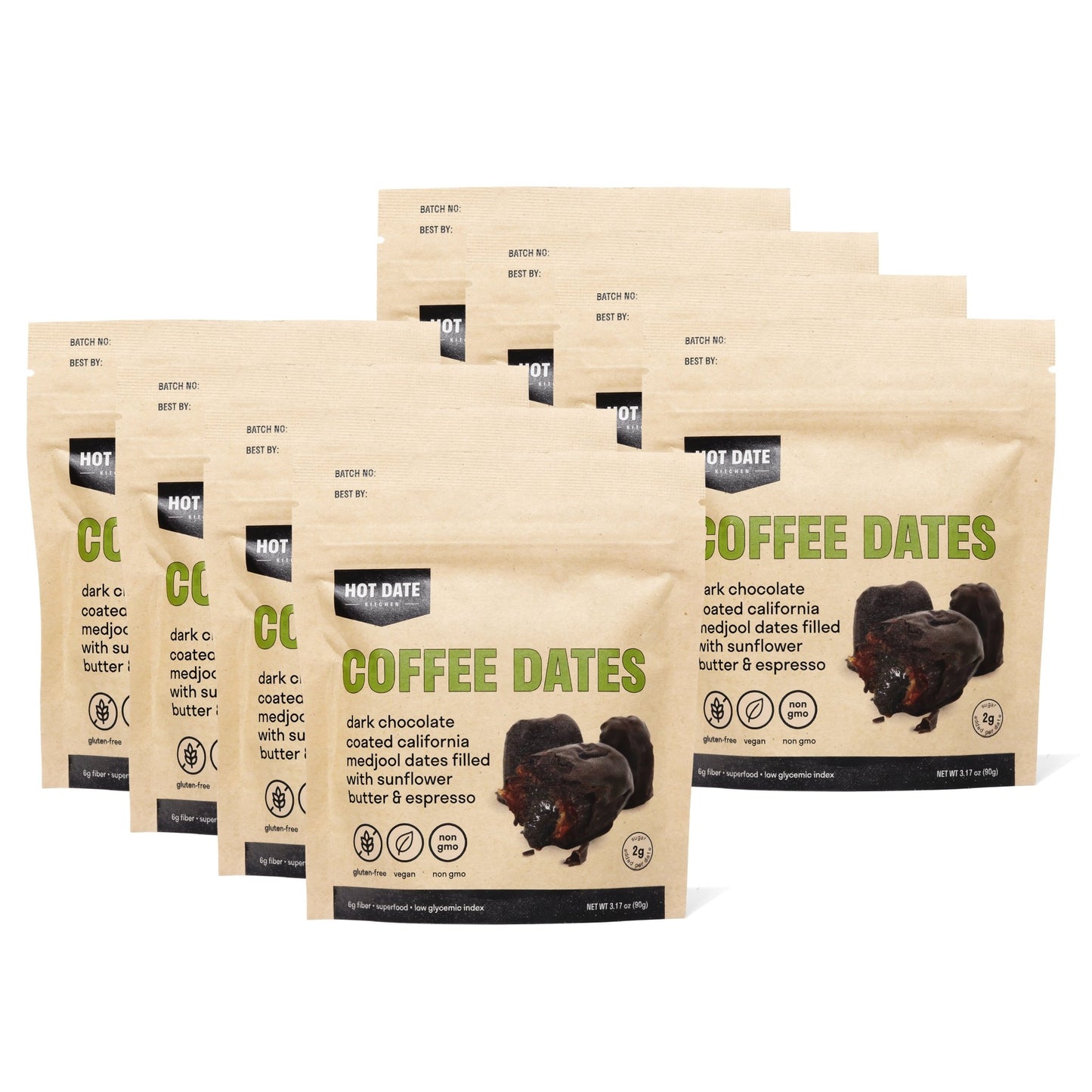 Coffee Dates - Eight Pack (3 dates per pouch) - Hot Date Kitchen