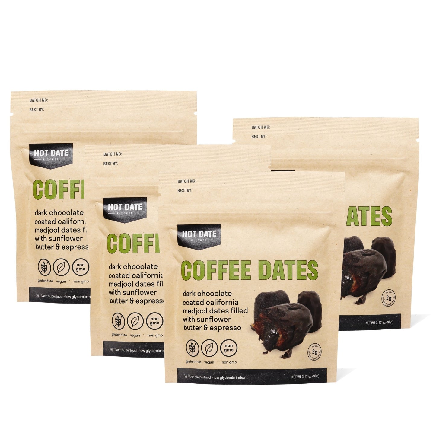 Coffee Dates - Four Pack (3 dates per pouch) - Hot Date Kitchen