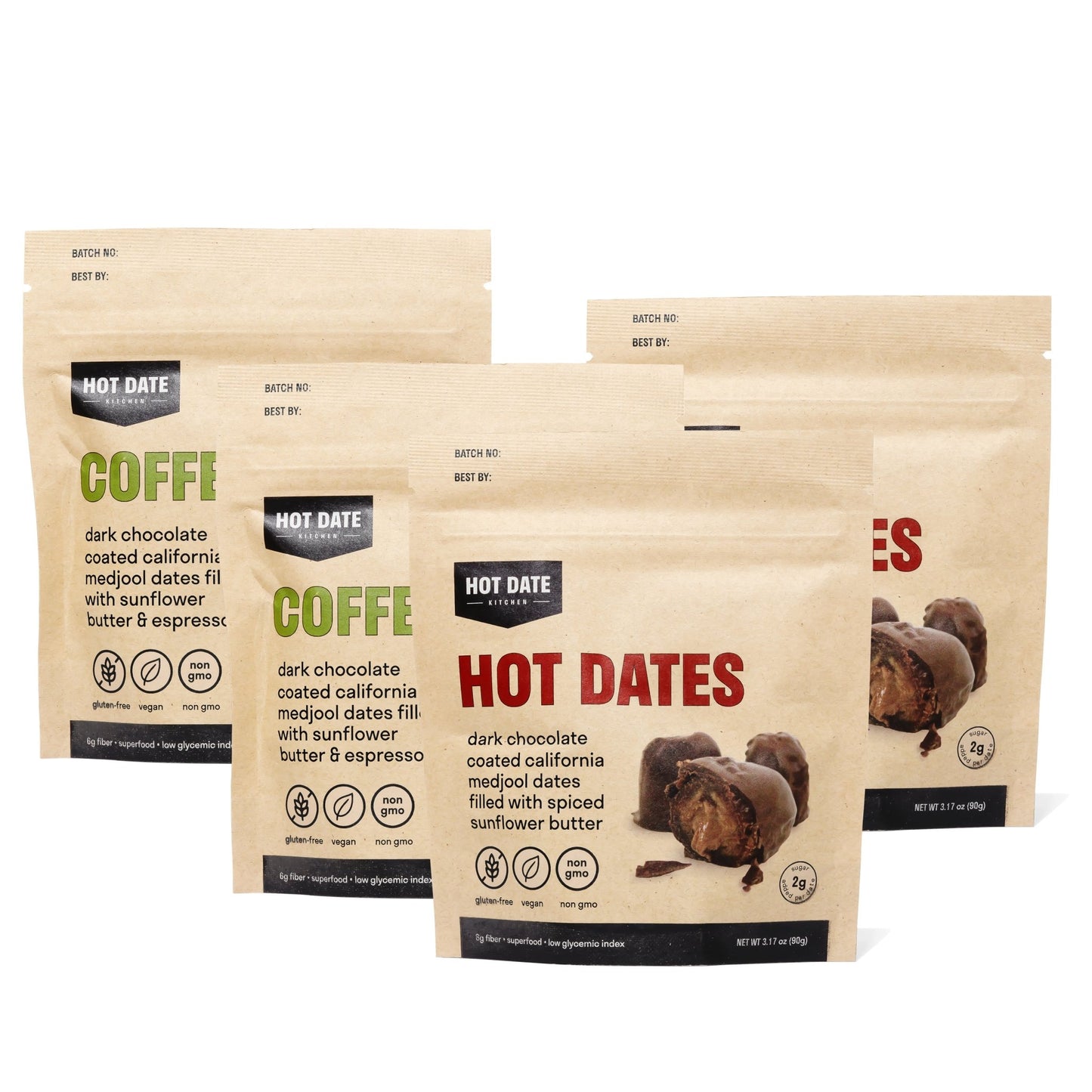 Combo - Four Pack (3 dates per pouch) - Hot Date Kitchen