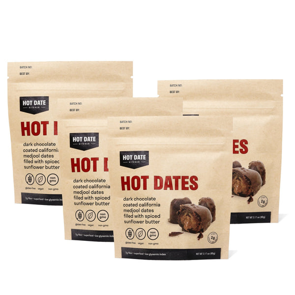 Hot Dates - Four Pack (3 dates per pouch) - Hot Date Kitchen